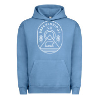 Pigment Pebble Blue Breckenridge Colorado Bear Mountains Trees Hiking Urban Hoodie - lanVoArt