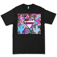 Black mama cowboy western animal pattern neon Premium Tee - LillyAllenDesigns