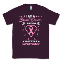 Plum I am a Breast Cancer Survivor What is Your Superpower Classic Tee - Bettercallsaul