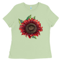Matcha ProCut Red Sunflower Ladies Tee - LillyAllenDesigns