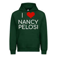Forest Green Limited Edition I Love Nancy Pelosi Heart Madam Speaker Democratic Pol Urban Hoodie - lanVoArt
