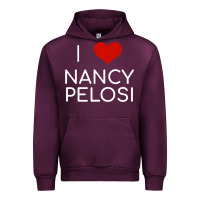 Mauve Wine Limited Edition I Love Nancy Pelosi Heart Madam Speaker Democratic Pol Urban Hoodie - lanVoArt