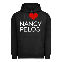 Pigment Black Limited Edition I Love Nancy Pelosi Heart Madam Speaker Democratic Pol Urban Hoodie - lanVoArt