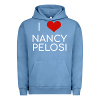 Pigment Pebble Blue Limited Edition I Love Nancy Pelosi Heart Madam Speaker Democratic Pol Urban Hoodie - lanVoArt