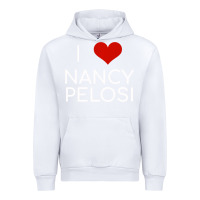 White Limited Edition I Love Nancy Pelosi Heart Madam Speaker Democratic Pol Urban Hoodie - lanVoArt