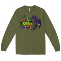 Army Green trick or treat Long Sleeve Tee - CowGirlArtShop