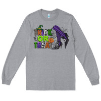 Heather Grey trick or treat Long Sleeve Tee - CowGirlArtShop