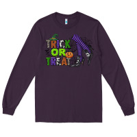 Plum trick or treat Long Sleeve Tee - CowGirlArtShop