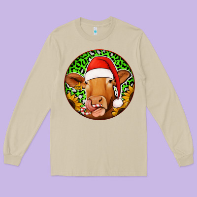 Christmas Circle Earrings Long Sleeve Tee Designed By Jasminsmagicworld