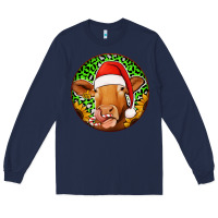 Navy christmas circle earrings Long Sleeve Tee - Jasminsmagicworld