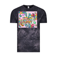 Cloud Black Hunny Bunny and egg Easter Vintage Tee - NancyCooperArtShop