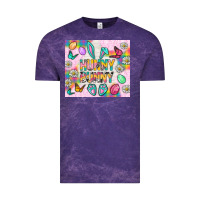 Cloud Purple Hunny Bunny and egg Easter Vintage Tee - NancyCooperArtShop