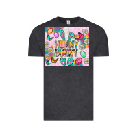 Vintage Black Hunny Bunny and egg Easter Vintage Tee - NancyCooperArtShop