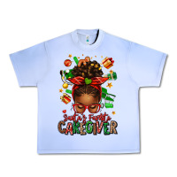 Grape Ice santas favorite caregiver afro messy bun Urban Heavy Tee - texasbilliewilder