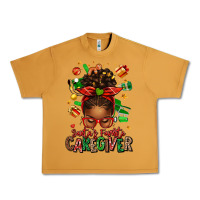 Peanut Butter santas favorite caregiver afro messy bun Urban Heavy Tee - texasbilliewilder