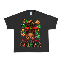 Pigment Black santas favorite caregiver afro messy bun Urban Heavy Tee - texasbilliewilder