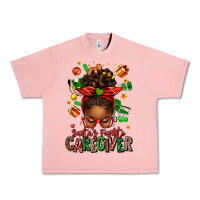 Salmon santas favorite caregiver afro messy bun Urban Heavy Tee - texasbilliewilder