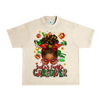 Sandshell santas favorite caregiver afro messy bun Urban Heavy Tee - texasbilliewilder