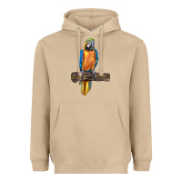 Mushroom blue throated macaw Heavyweight Hoodie - LillyAllenDesigns