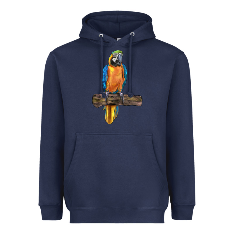 Blue Throated Macaw Heavyweight Hoodie by LillyAllenDesigns | Teevron