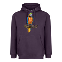 Plum blue throated macaw Heavyweight Hoodie - LillyAllenDesigns