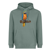 Sage blue throated macaw Heavyweight Hoodie - LillyAllenDesigns