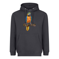 Smoke blue throated macaw Heavyweight Hoodie - LillyAllenDesigns