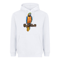 White blue throated macaw Heavyweight Hoodie - LillyAllenDesigns