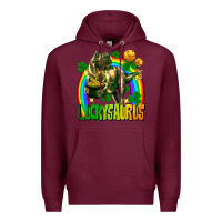 Burgundy luckysaurus Premium Hoodie - FaDigitalArtStudio