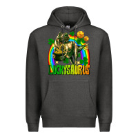 Charcoal Heather luckysaurus Premium Hoodie - FaDigitalArtStudio