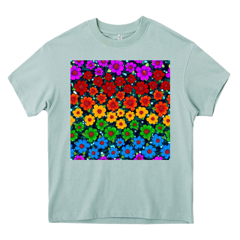 Pride Lgbtq Flowers Seamless Pattern Heavy Core Tee by BundleAndBundleShop | Teevron
