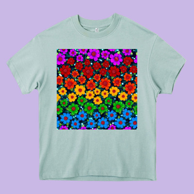 Pride Lgbtq Flowers Seamless Pattern Heavy Core Tee Designed By Bundleandbundleshop