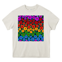 Cream Pride lgbtq flowers seamless pattern Heavy Core Tee - BundleAndBundleShop