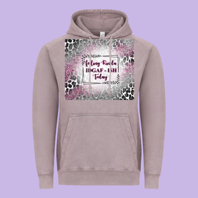 Feeling Kinda Idgaf Ish Today With Leopard Vintage Hoodie Designed By Tumblerdesignbyshophia