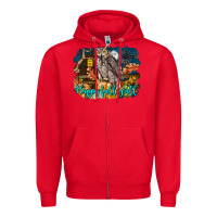 Red Happy Fall Y'all Owl Zipper Hoodie - LillyAllenDesigns