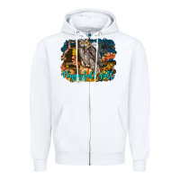 White Happy Fall Y'all Owl Zipper Hoodie - LillyAllenDesigns