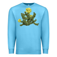 Ocean Blue whipple cholla cactus Premium Sweatshirt - LillyAllenDesigns