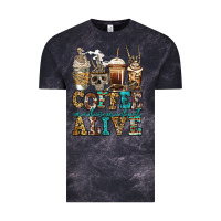 Cloud Black coffee makes me feel alive skeleton coffee cups Vintage Tee - Jasminsmagicworld