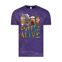 Cloud Purple coffee makes me feel alive skeleton coffee cups Vintage Tee - Jasminsmagicworld