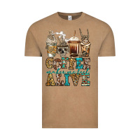 Vintage Coffee coffee makes me feel alive skeleton coffee cups Vintage Tee - Jasminsmagicworld
