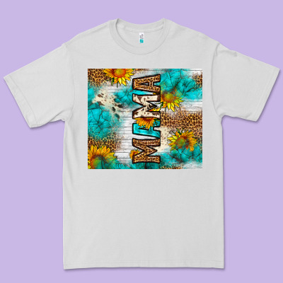 Mama Leopard Sunflower Premium Tee Designed By Lillyallendesigns