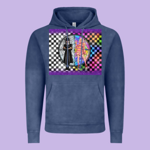 Gothic Girl Horror Family Vintage Hoodie Designed By Tumblerdesignbyshophia