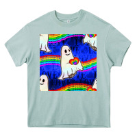 Arona Pride lgbtq ghosts and heart with rainbow seamless Heavy Core Tee - BundleAndBundleShop