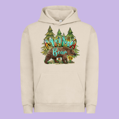 Mama Bear Trees Urban Hoodie Designed By Barkaloodesign