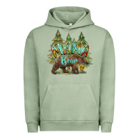 Pigment Oil Green mama bear trees Urban Hoodie - BarkalooDesign
