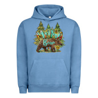 Pigment Pebble Blue mama bear trees Urban Hoodie - BarkalooDesign