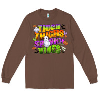 Chestnut thick thighs and spooky vibes Long Sleeve Tee - CowGirlArtShop