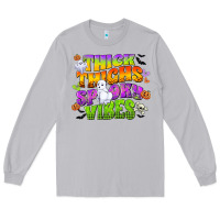 Moon Dust thick thighs and spooky vibes Long Sleeve Tee - CowGirlArtShop