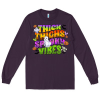Plum thick thighs and spooky vibes Long Sleeve Tee - CowGirlArtShop