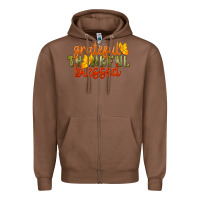 Chestnut Fall Grateful Thankful Blessed Zipper Hoodie - LillyAllenDesigns